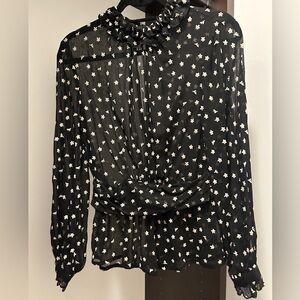 Sheer Zara Blouse with open back detail